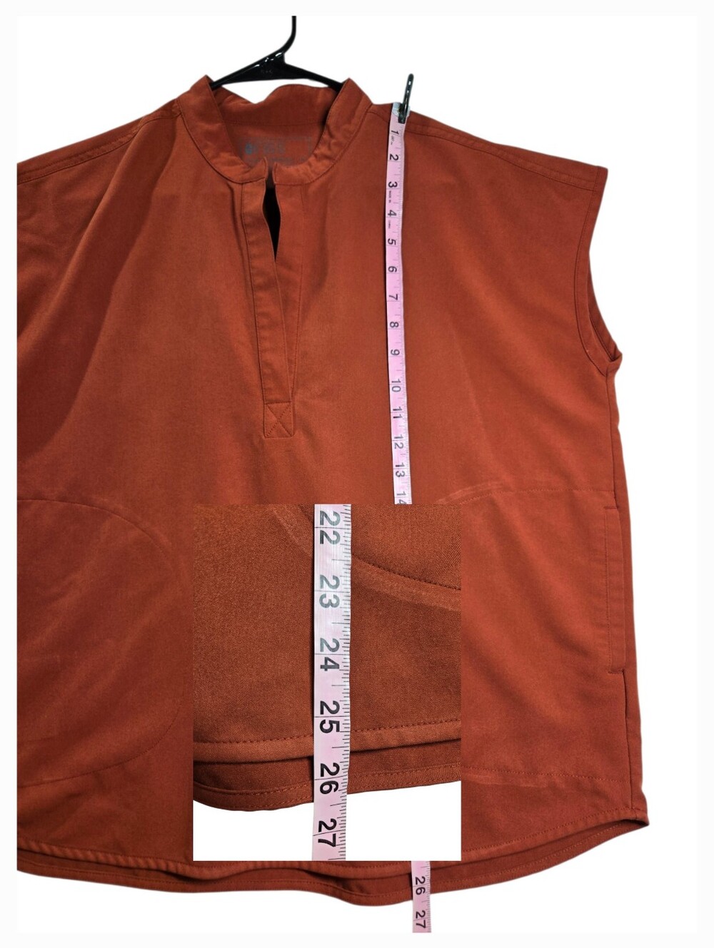 Figs Rafaella Oversized Scrub Top Burnt Orange Size Medium - Picture 10 of 12